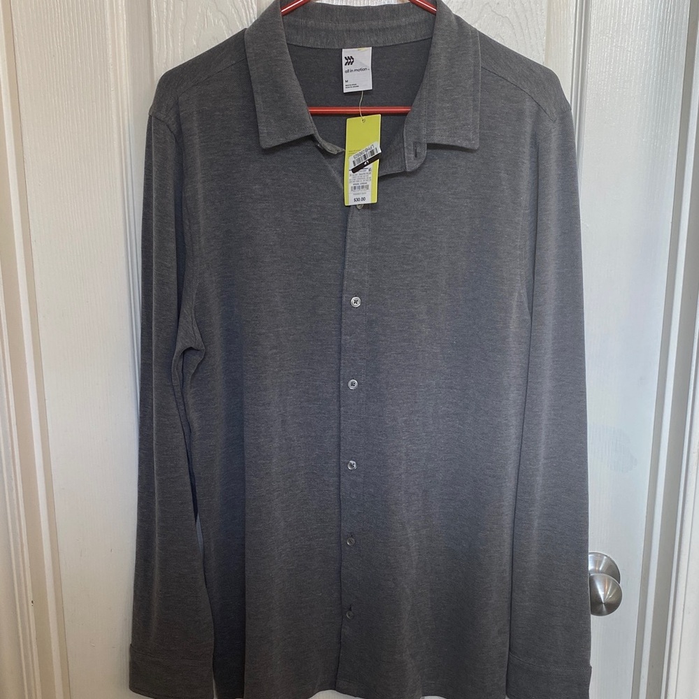 all in motion Gray Polo Shirt with Neon Yellow Tag